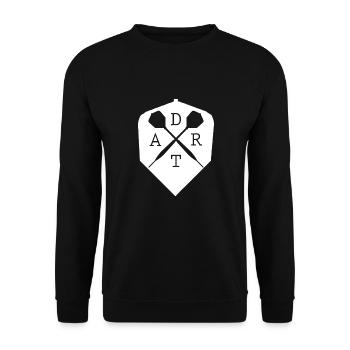Darts dart darts gift - Unisex Sweatshirt - black - Front - Alina (178cm) & Michal (187cm)