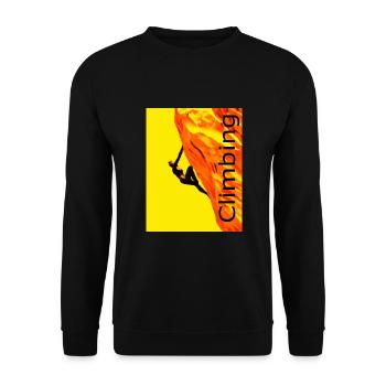 Cooles Designer Kletter T-Shirt - Unisex Pullover - Schwarz - Vorne - Alina (178cm) & Michal (187cm)