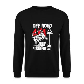 Jeep Hors-piste Pissing - Sweat-shirt Unisexe - noir - Devant - Alina (178cm) & Michal (187cm)