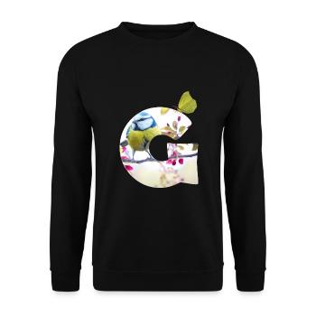 printemps oiseau papillon g - Sweat-shirt Unisexe - noir - Devant - Alina (178cm) & Michal (187cm)