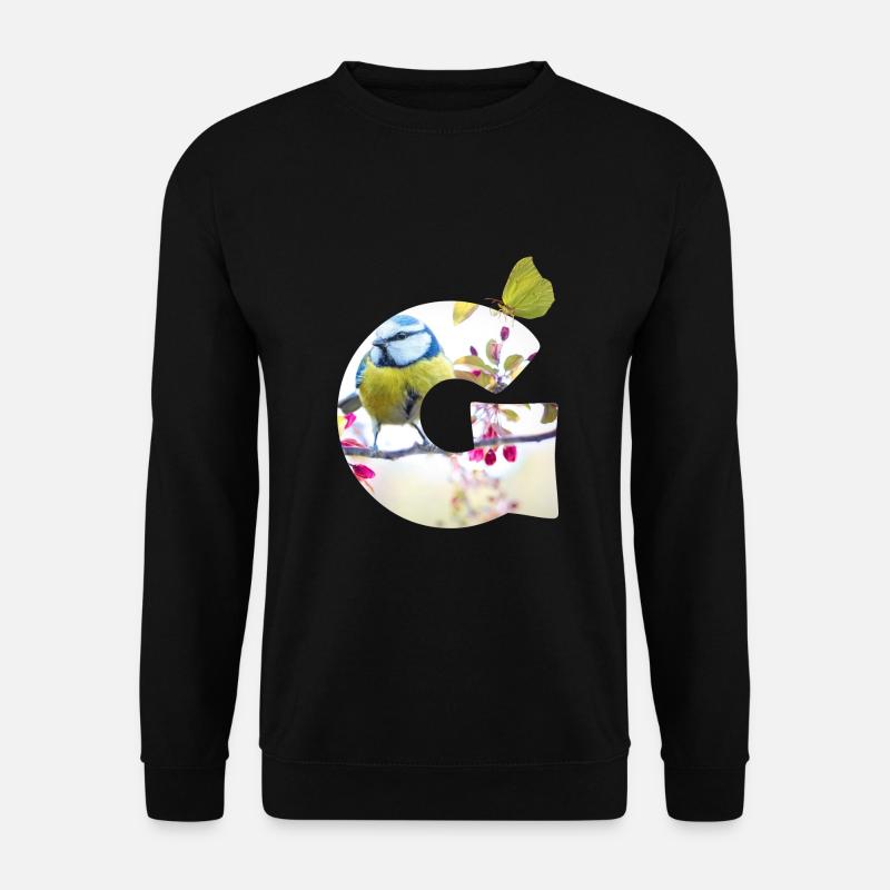 spring bird butterfly g - Unisex Sweatshirt - black