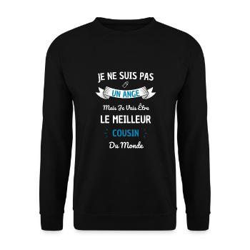Meilleur futur cousin du monde ! futur cousin - Sweat-shirt Unisexe - noir - Devant - Alina (178cm) & Michal (187cm)
