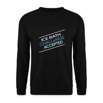 Bain de glace Les nageurs hivernaux « défi bain de glace » - Sweat-shirt Unisexe - noir - Devant - Alina (178cm) & Michal (187cm)