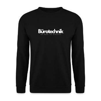 Bürotechnik ist kein Verbrechen - Unisex Pullover - Schwarz - Vorne - Alina (178cm) & Michal (187cm)