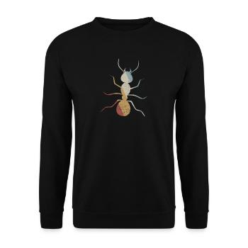 Fourmi Rétro Style Vintage - Sweat-shirt Unisexe - noir - Devant - Alina (178cm) & Michal (187cm)
