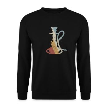 Water Pipe Retro Style Vintage - Unisex Sweatshirt - black - Front - Alina (178cm) & Michal (187cm)