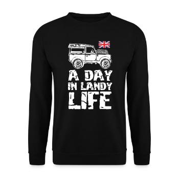 Une journée dans la vie de Landy - Sweat-shirt Unisexe - noir - Devant - Alina (178cm) & Michal (187cm)
