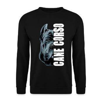 Cane Corso Italiano für einen Cane Corso - Unisex Pullover - Schwarz - Vorne - Alina (178cm) & Michal (187cm)