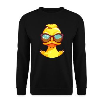 Baby duck - Unisex Sweatshirt - black - Front - Alina (178cm) & Michal (187cm)