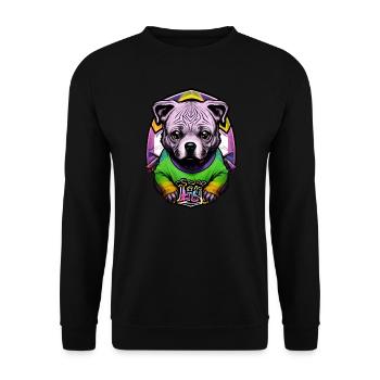 Chihuahua Chien Coloré Japonais - Sweat-shirt Unisexe - noir - Devant - Alina (178cm) & Michal (187cm)