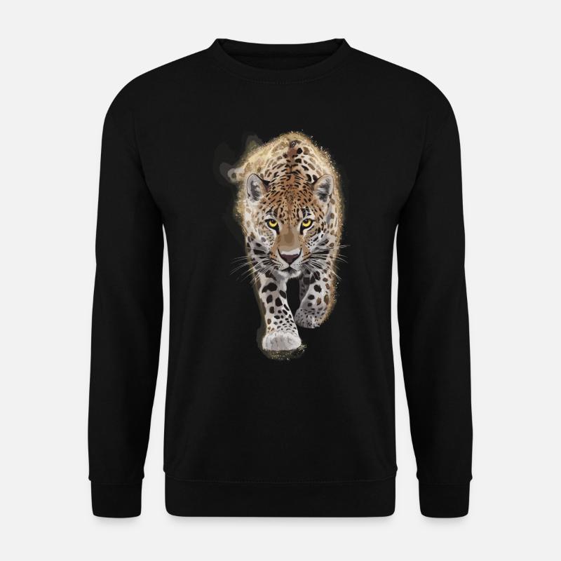 Gepard Leopard für Raubtier Fans - Unisex Pullover - Schwarz