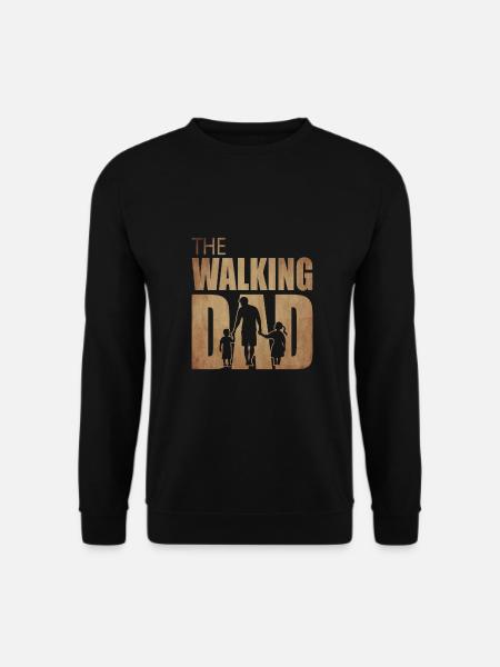 The walking papa fille fils enfant papa papa papa - Sweat-shirt Unisexe - noir
