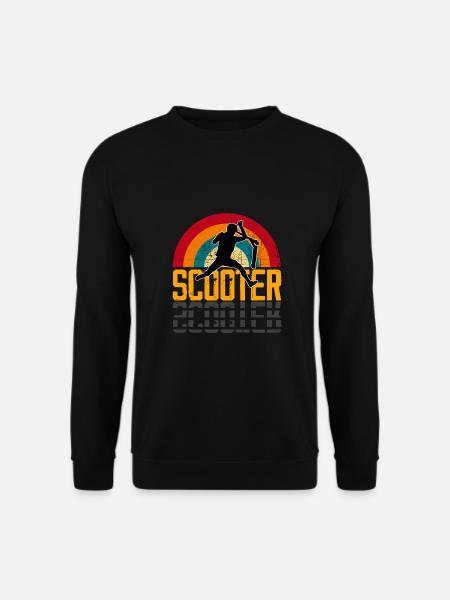 Scooter Retro Vintage Stuntscooter Stunt Roller - Unisex Pullover - Schwarz