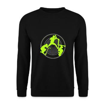 stunt roller stunt scooter scooter tretroll tretr - Unisex Pullover - Schwarz - Vorne - Alina (178cm) & Michal (187cm)