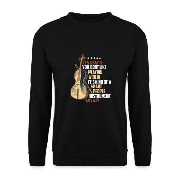 Violoniste Violoniste Instrument à cordes G - Sweat-shirt Unisexe - noir - Devant - Alina (178cm) & Michal (187cm)