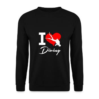 Plongeurs Plongée en apnée Plongée sous-marine Plongée sous-marine - Sweat-shirt Unisexe - noir - Devant - Alina (178cm) & Michal (187cm)
