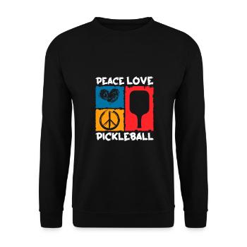 Pickleball Pickleball Joueur Pickleball Raquette - Sweat-shirt Unisexe - noir - Devant - Alina (178cm) & Michal (187cm)