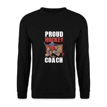 Entraîneur de hockey sur glace Joueurs de hockey sur glace Hockey sur glace Schl - Sweat-shirt Unisexe - noir - Devant - Alina (178cm) & Michal (187cm)