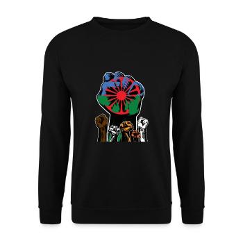 ROMA REVOLUTION - Unisex Pullover - Schwarz - Vorne - Alina (178cm) & Michal (187cm)