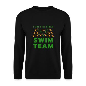 C’est drôle, je viens de prendre ma retraite de l’équipe de natation après la vasectomie - Sweat-shirt Unisexe - noir - Devant - Alina (178cm) & Michal (187cm)