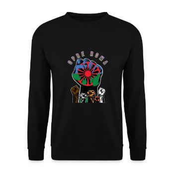 ROMA REVOLUTION OPRE ROMA - Unisex Pullover - Schwarz - Vorne - Alina (178cm) & Michal (187cm)