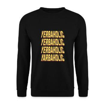 Yerbaholic Yerba Mate Argentin Pride Tea Amateur - Sweat-shirt Unisexe - noir - Devant - Alina (178cm) & Michal (187cm)