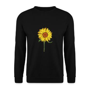 Sonnenblume Sonnenblume Sonnenblume Geschenk - Unisex Pullover - Schwarz - Vorne - Alina (178cm) & Michal (187cm)