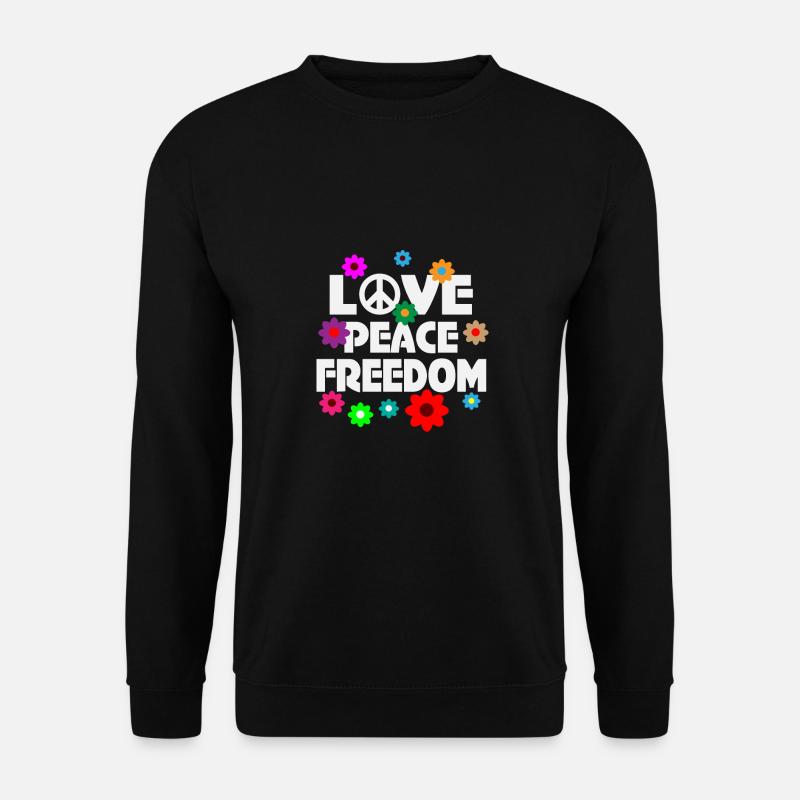 Amore Pace Fiori Amore Pace Pacifista No è stato - Felpa unisex - nero