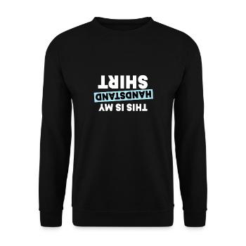 Turnen Und Handstand Shirt - Unisex Pullover - Schwarz - Vorne - Alina (178cm) & Michal (187cm)