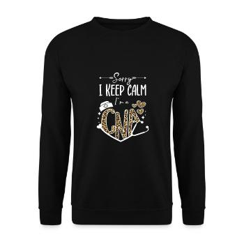 CNA Nursing Quotes Cadeaux d'infirmière auxiliaire certifiée - Sweat-shirt Unisexe - noir - Devant - Alina (178cm) & Michal (187cm)