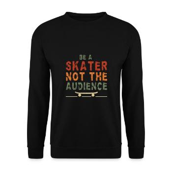 Conception de planche à roulettes pour skateboarder - Sweat-shirt Unisexe - noir - Devant - Alina (178cm) & Michal (187cm)