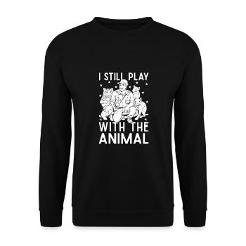 Circus Graphic Still Play With Animal Circus Gifts - Unisex Sweatshirt - black - Front - Alina (178cm) & Michal (187cm)