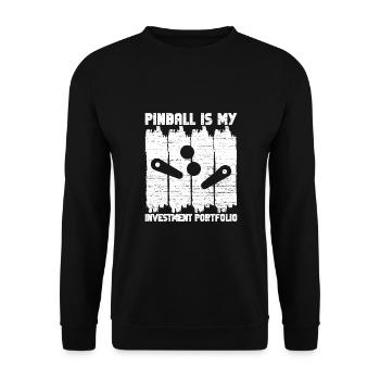 Le flipper est mon portefeuille d’investissement flipper - Sweat-shirt Unisexe - noir - Devant - Alina (178cm) & Michal (187cm)