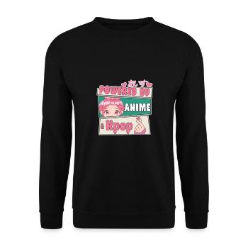Cute Japanese Manga Women Girls Gift Otaku Kawaii - Unisex Pullover - Schwarz - Vorne - Alina (178cm) & Michal (187cm)