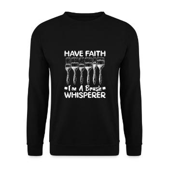 Peintre en bâtiment Hilarious Designs Cadeaux uniques - Sweat-shirt Unisexe - noir - Devant - Alina (178cm) & Michal (187cm)