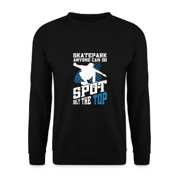 Skateboard Art For Boys Girls Men Skateboard Gifts - Unisex Sweatshirt - black - Front - Alina (178cm) & Michal (187cm)