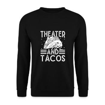 Théâtre Et Tacos Acteur Conception Musicale - Sweat-shirt Unisexe - noir - Devant - Alina (178cm) & Michal (187cm)