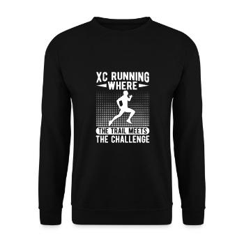 Cross Country Runner Design - XC Coach - Running - Unisex Sweatshirt - black - Front - Alina (178cm) & Michal (187cm)
