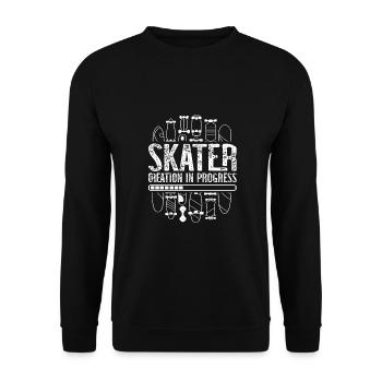 Skateboard Art For Boys Girls Men Skateboard Gifts - Unisex Pullover - Schwarz - Vorne - Alina (178cm) & Michal (187cm)