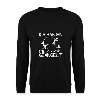 Announce engagement I caught him JGA - Unisex Sweatshirt - black - Front - Alina (178cm) & Michal (187cm)
