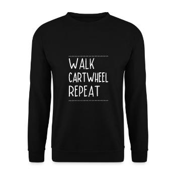 Cartwheeling Acrobat Walk Cartwheel Repeat - Unisex Sweatshirt - black - Front - Alina (178cm) & Michal (187cm)