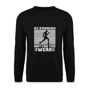 Cross Country Runner Design - XC Coach - Running - Unisex Sweatshirt - black - Front - Alina (178cm) & Michal (187cm)