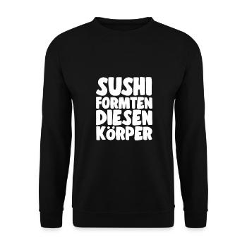 Sushi lovers sushi shaped this body - Unisex Sweatshirt - black - Front - Alina (178cm) & Michal (187cm)