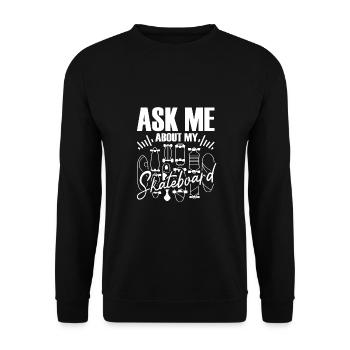 Skateboard Art Pour Garçons Filles Hommes Skateboard Cadeaux - Sweat-shirt Unisexe - noir - Devant - Alina (178cm) & Michal (187cm)