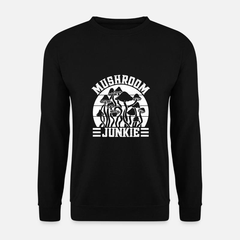 Morilles Champignons Junkie - Sweat-shirt Unisexe - noir
