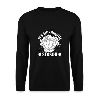 Morilles Champignons de saison - Sweat-shirt Unisexe - noir - Devant - Alina (178cm) & Michal (187cm)