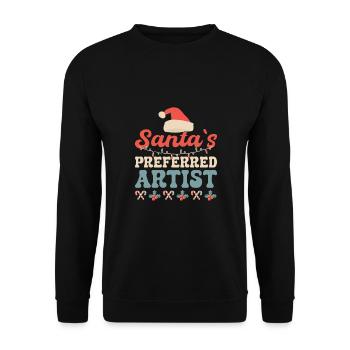 Santa ́s Preferred Artist Gift - Unisex Sweatshirt - black - Front - Alina (178cm) & Michal (187cm)