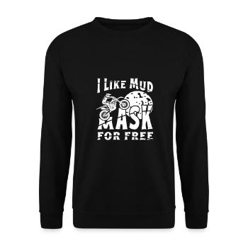 Dirtbike Rider I Like Mud MX Motocross Supercross - Sweat-shirt Unisexe - noir - Devant - Alina (178cm) & Michal (187cm)