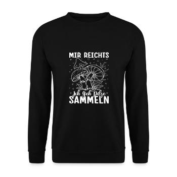 morel mushrooms I've had enough go collect mushroom hunters - Unisex Sweatshirt - black - Front - Alina (178cm) & Michal (187cm)