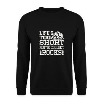 Rocksammler Geologie Lapidary Geologe Mineral - Unisex Pullover - Schwarz - Vorne - Alina (178cm) & Michal (187cm)